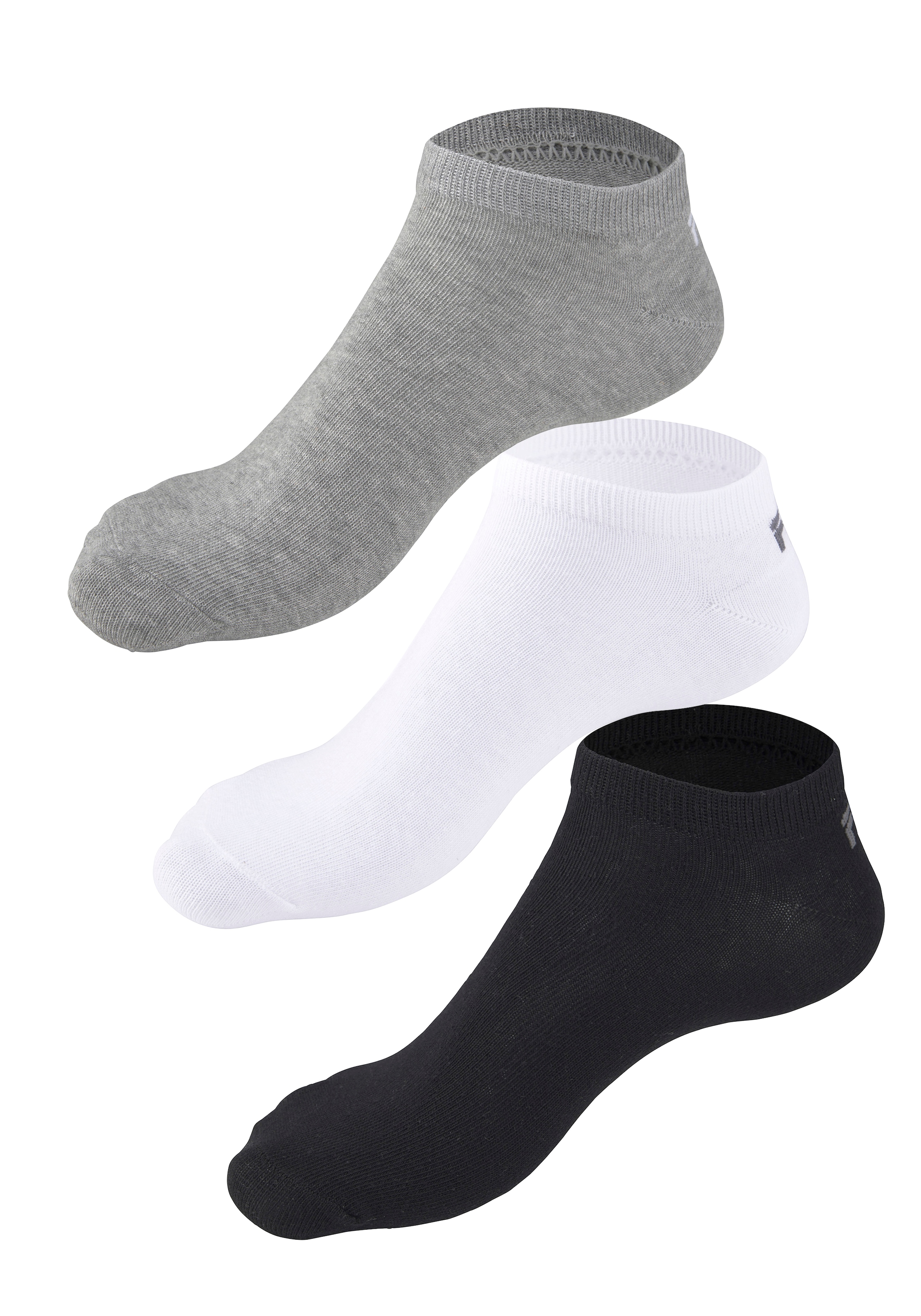 Fila Chaussettes »UNISEX INVISIBLE PLAIN SOCKS« 3 cuis tlg. mit eingestricktem Logo an der Ferse