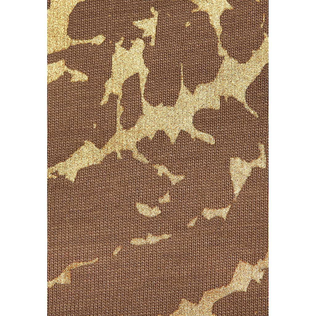 LASCANA Pyjamaoberteil, mit Folienprint