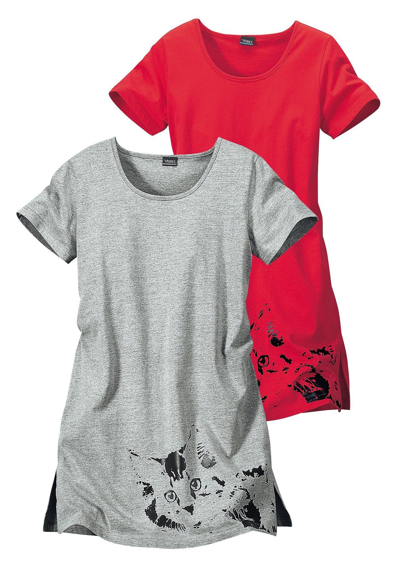 Vivance Dreams by Lascana Nachthemd Packung, mit Katzenprint