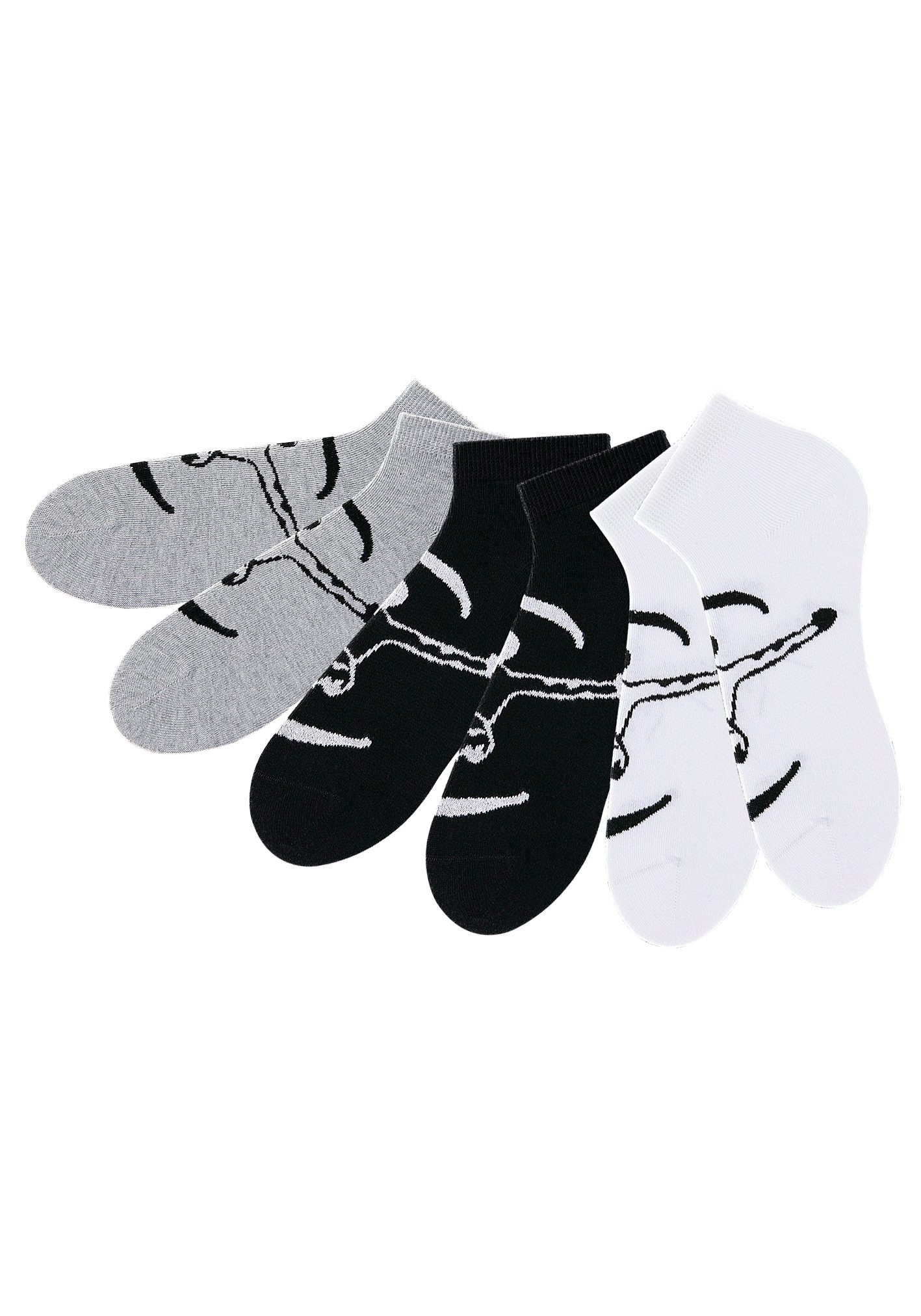 Chiemsee Sneakersocken "Damen Herren sportliche Sneaker Socken Kurzsocken atmungsaktiv" Packung, 6 Paar tlg. ideal für Sport & Freizeit mit großem Logo auf dem Fuß