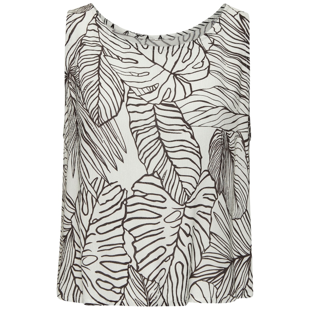 s.Oliver Blusentop, aus gekreppter Viskose, sommerliches Blusenshirt mit Alloverprint
