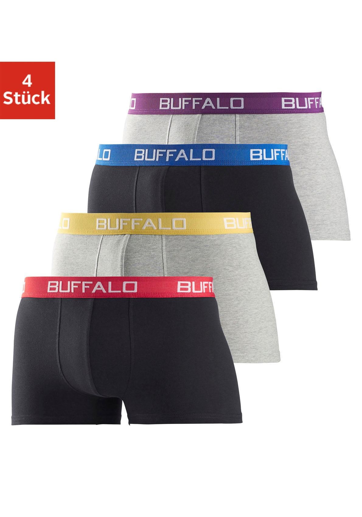 Buffalo Boxer »Boxershorts für Herren« Packung, 4 Stk. aus Baumwoll-Mix