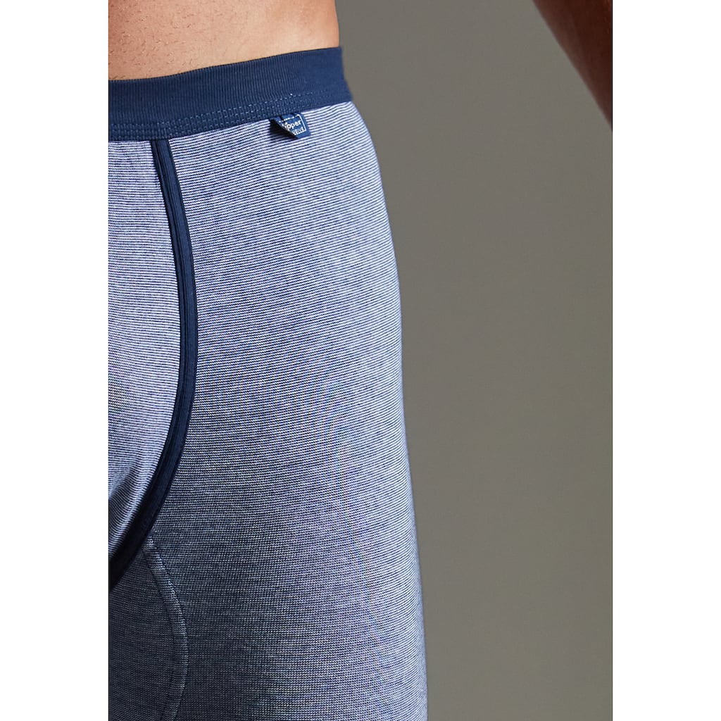 Clipper Exclusive Lange Unterhose, (Packung, 2 St.), modische Optik: Jeans meliert, tolle Qualität