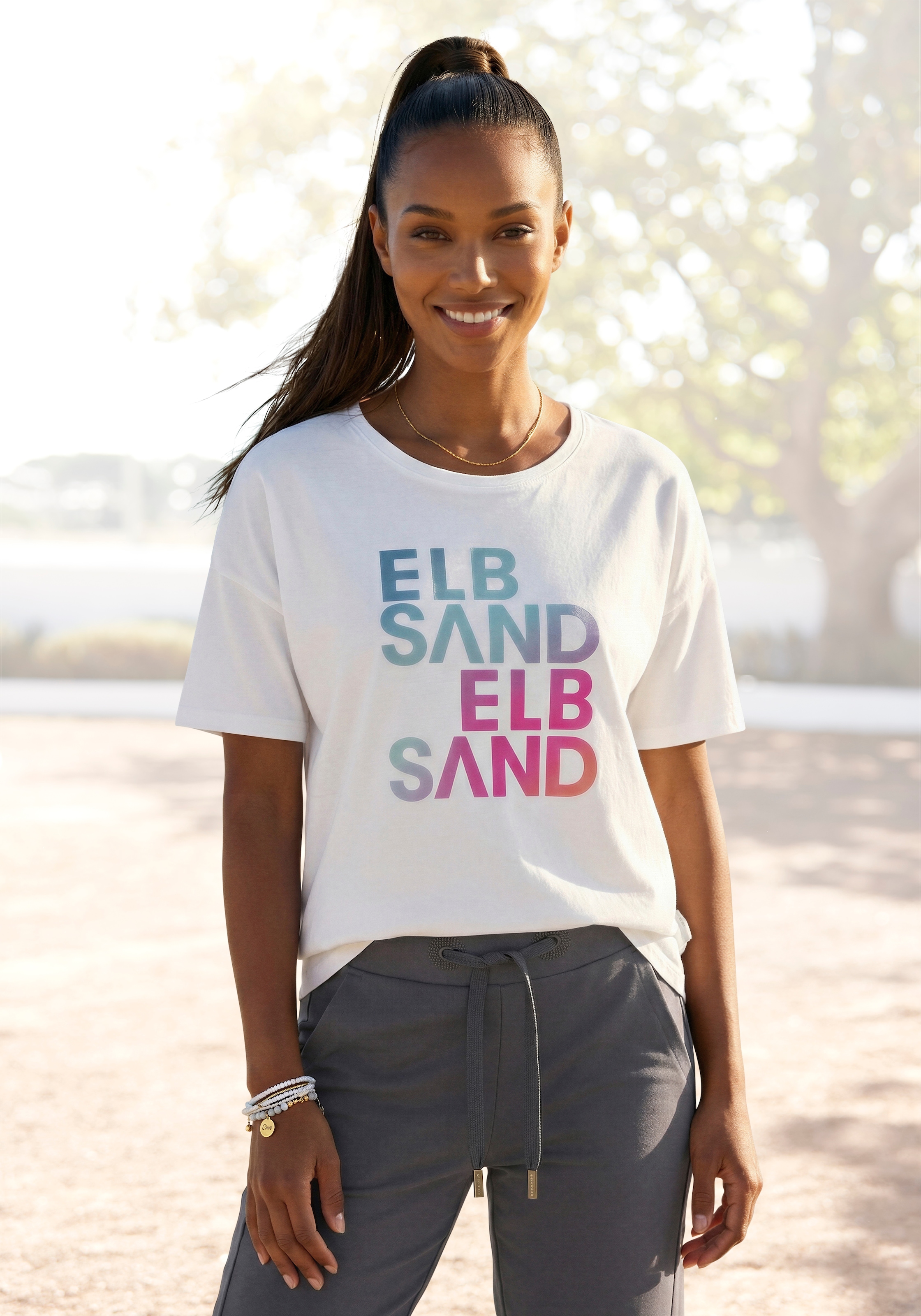 Elbsand T-Shirt »Liv« mit Logodruck