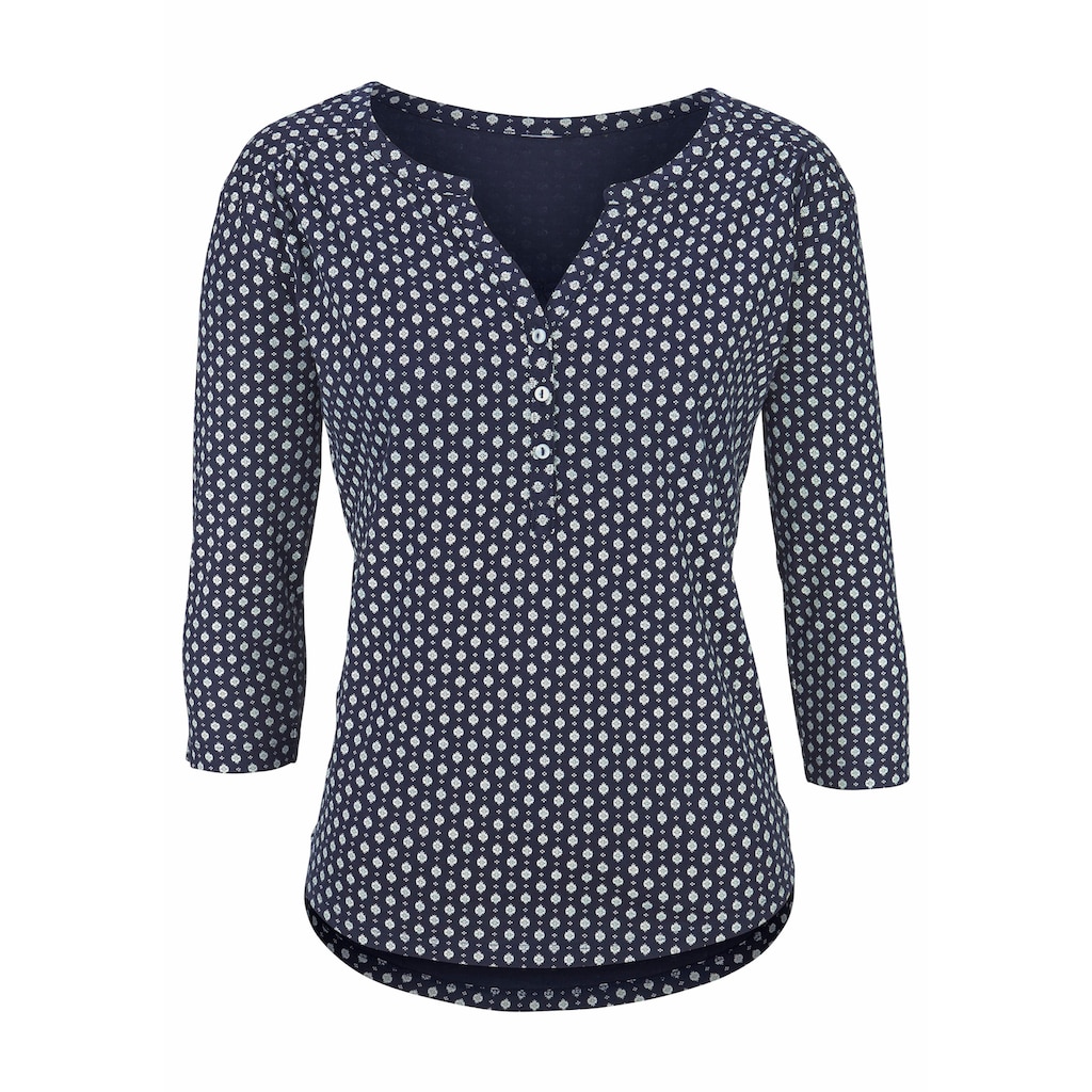 LASCANA Blusenshirt »mit Knopfleiste«, aus pflegeleichter Qualität mit Viskose