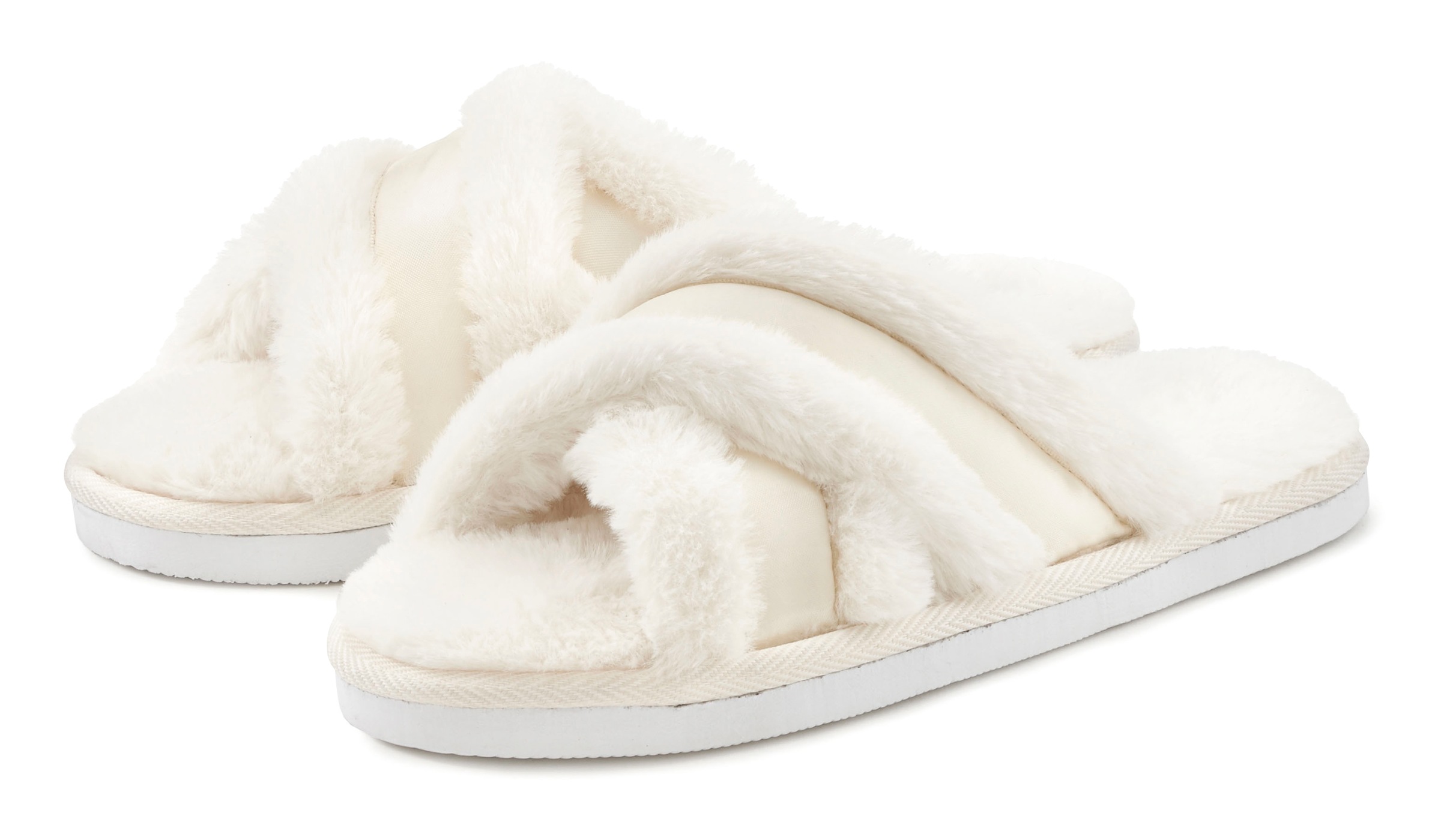 Vivance Hausschuh »Pantolette, Pantoffel, Mule, offener Schuh,« mit Kreuzbandage VEGAN