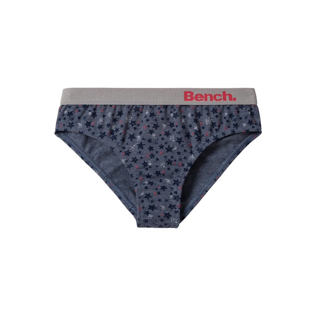 Bench. Slip, (Packung, 3 St.), mit Sternen Print und unifarben