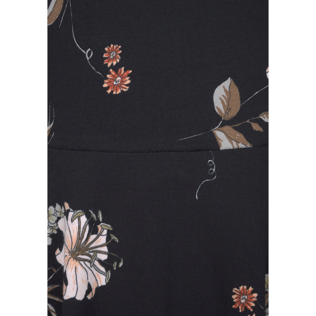 Beachtime Strandkleid, mit Blumenprint, Minikleid, Sommerkleid aus Baumwolle