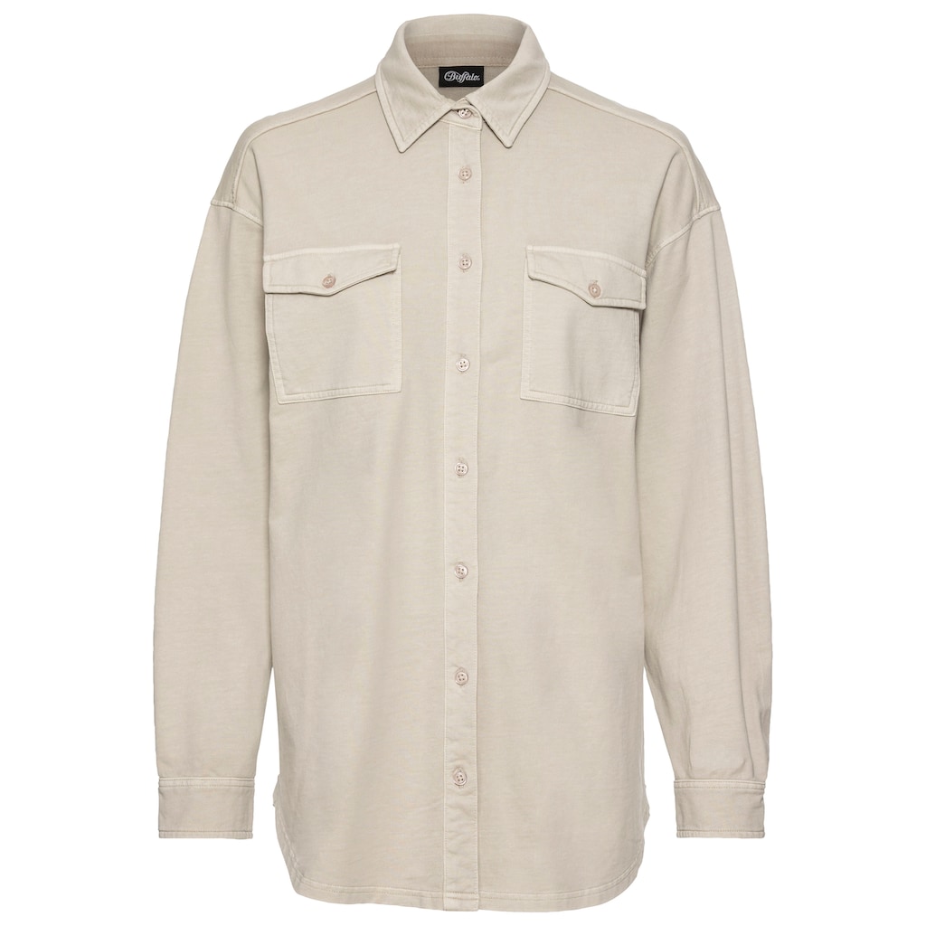 Buffalo Blusenshirt, Loungeshirt im Used-Look, Loungewear