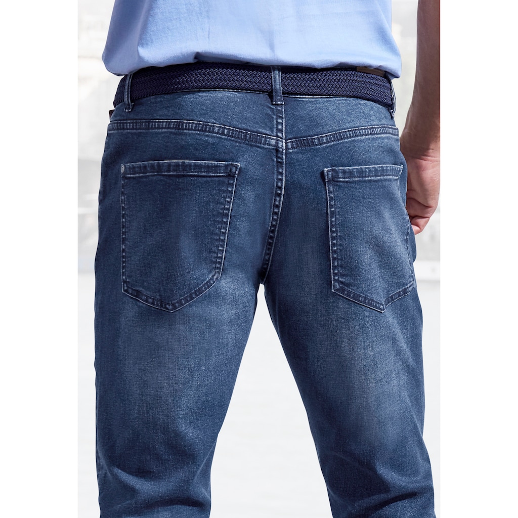 John Devin 5-Pocket-Jeans »Straight-fit Jeans«, aus elastischer Denim-Qualität