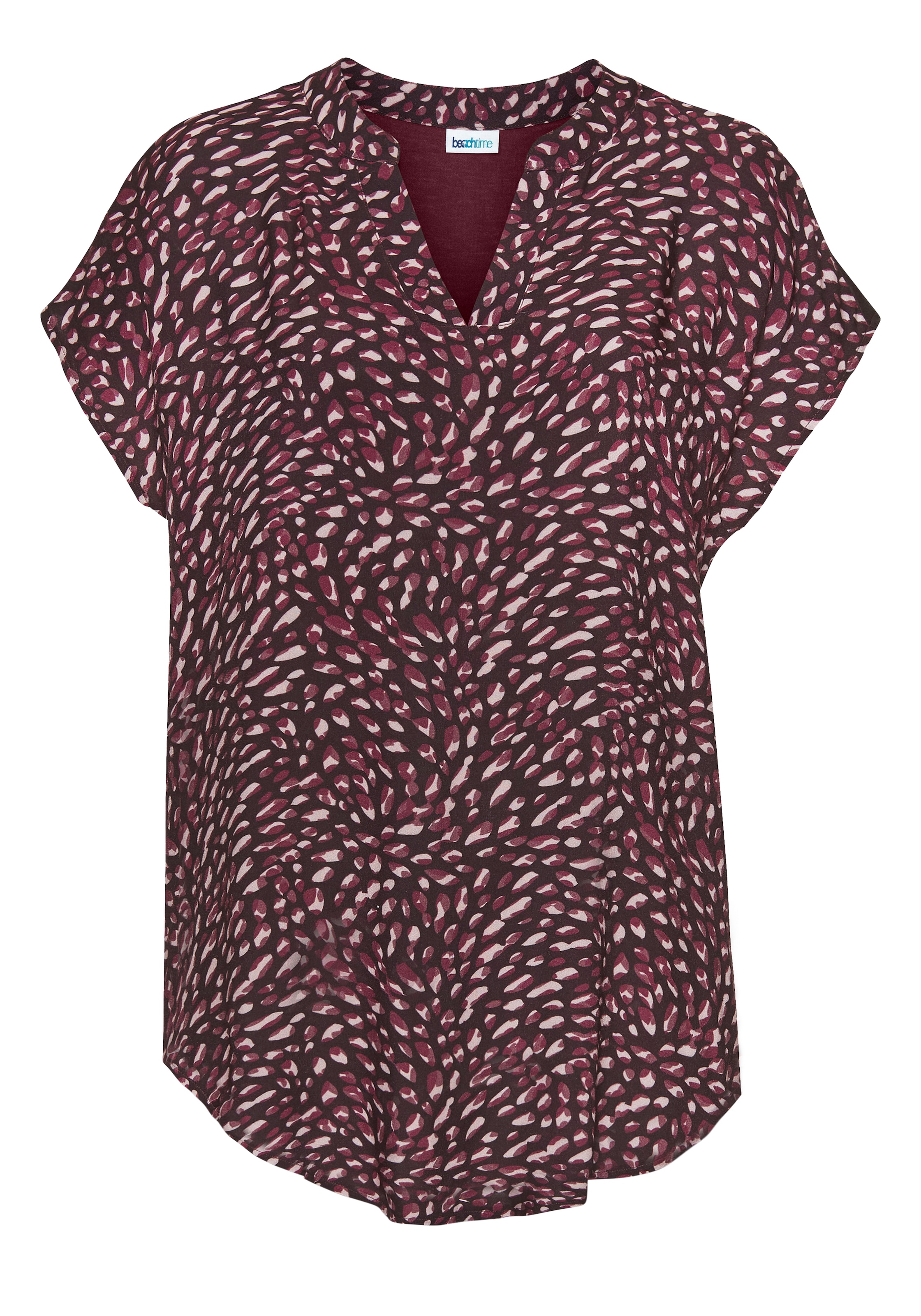 Beachtime T-shirt long aus Materialmix