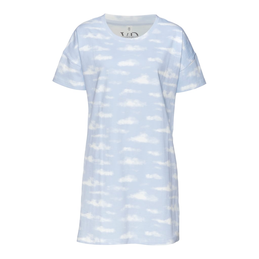 Vivance Dreams Sleepshirt, (2er-Pack), mit Wolkenmotiv
