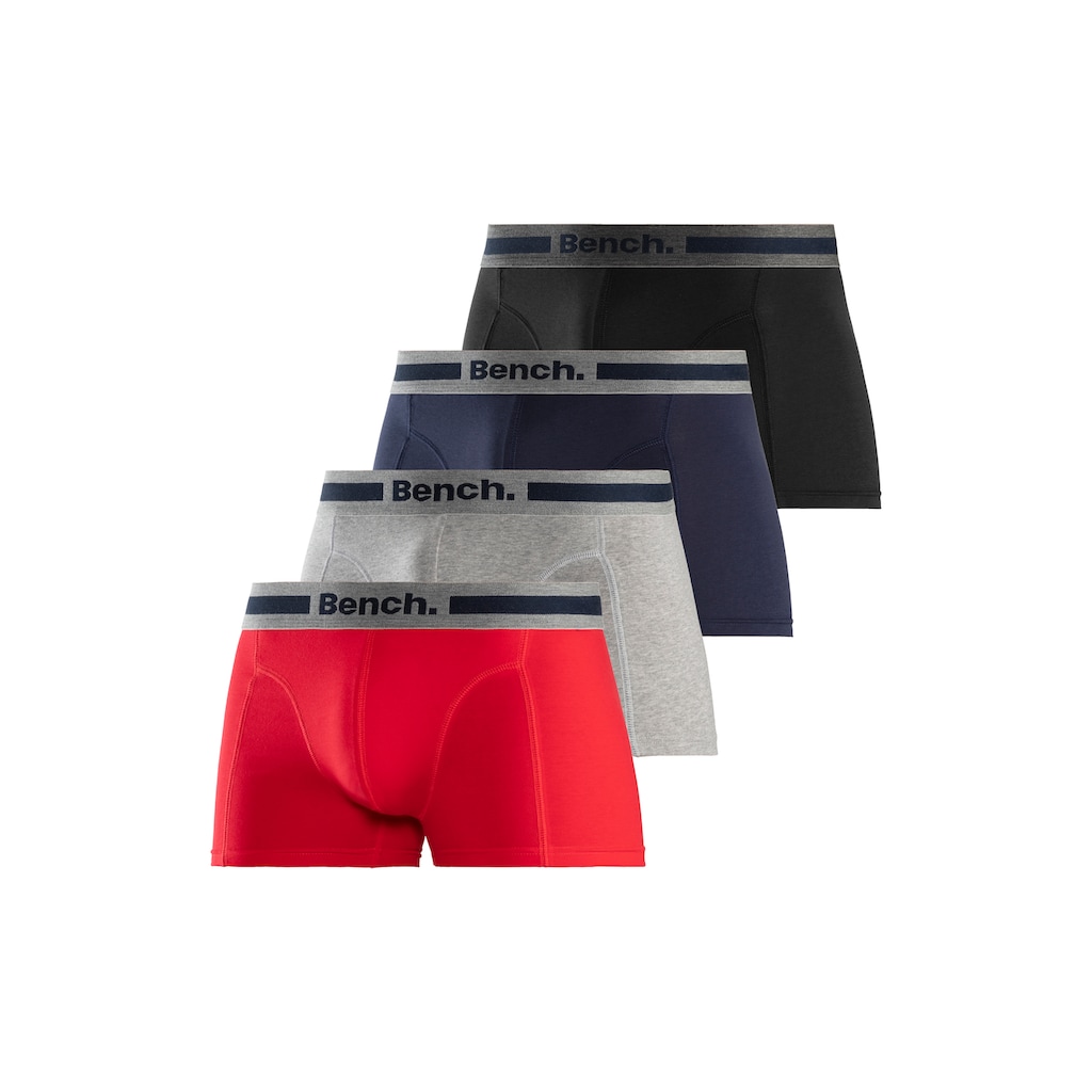 Bench. Boxer »Boxershorts für Herren«, (Packung, 4 St.), Unterhosen mit Overlock-Nähten vorn