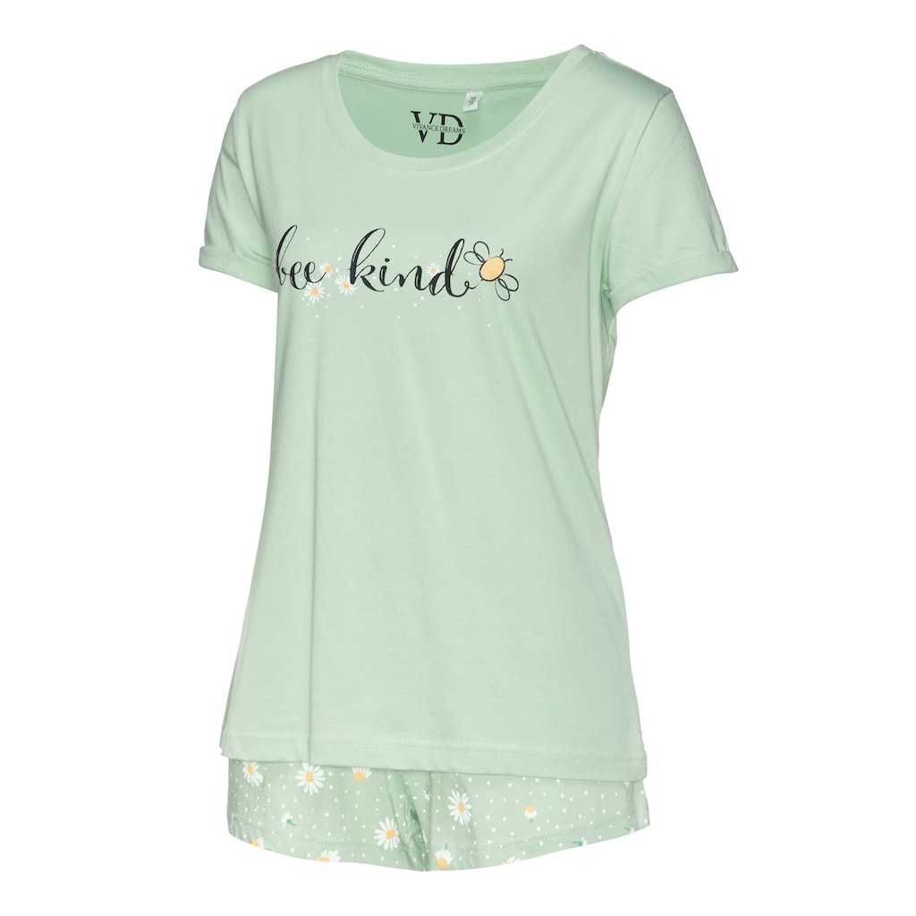 Vivance Dreams Shorty, (2 tlg.), mit Gänseblümchen-Druck