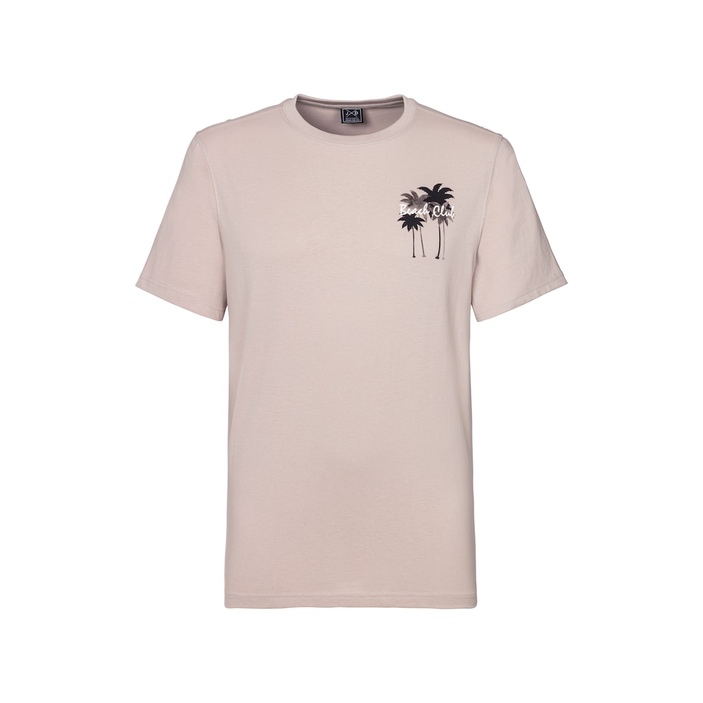 Beachtime T-Shirt »mit grossem Rückenprint«, Regular-Fit, mit Print vorn und hinten