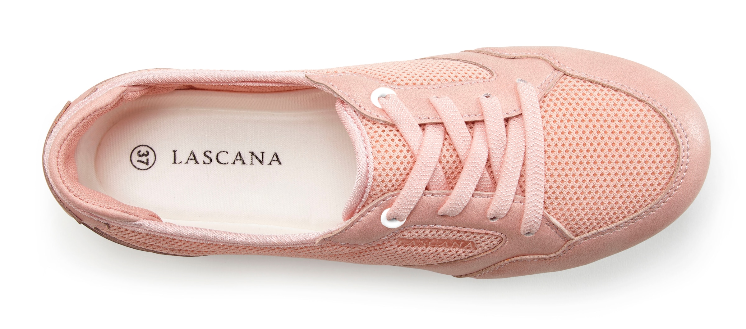 LASCANA Sneaker, Freizeitschuh, Halbschuh in modischer Mesh-Optik VEGAN