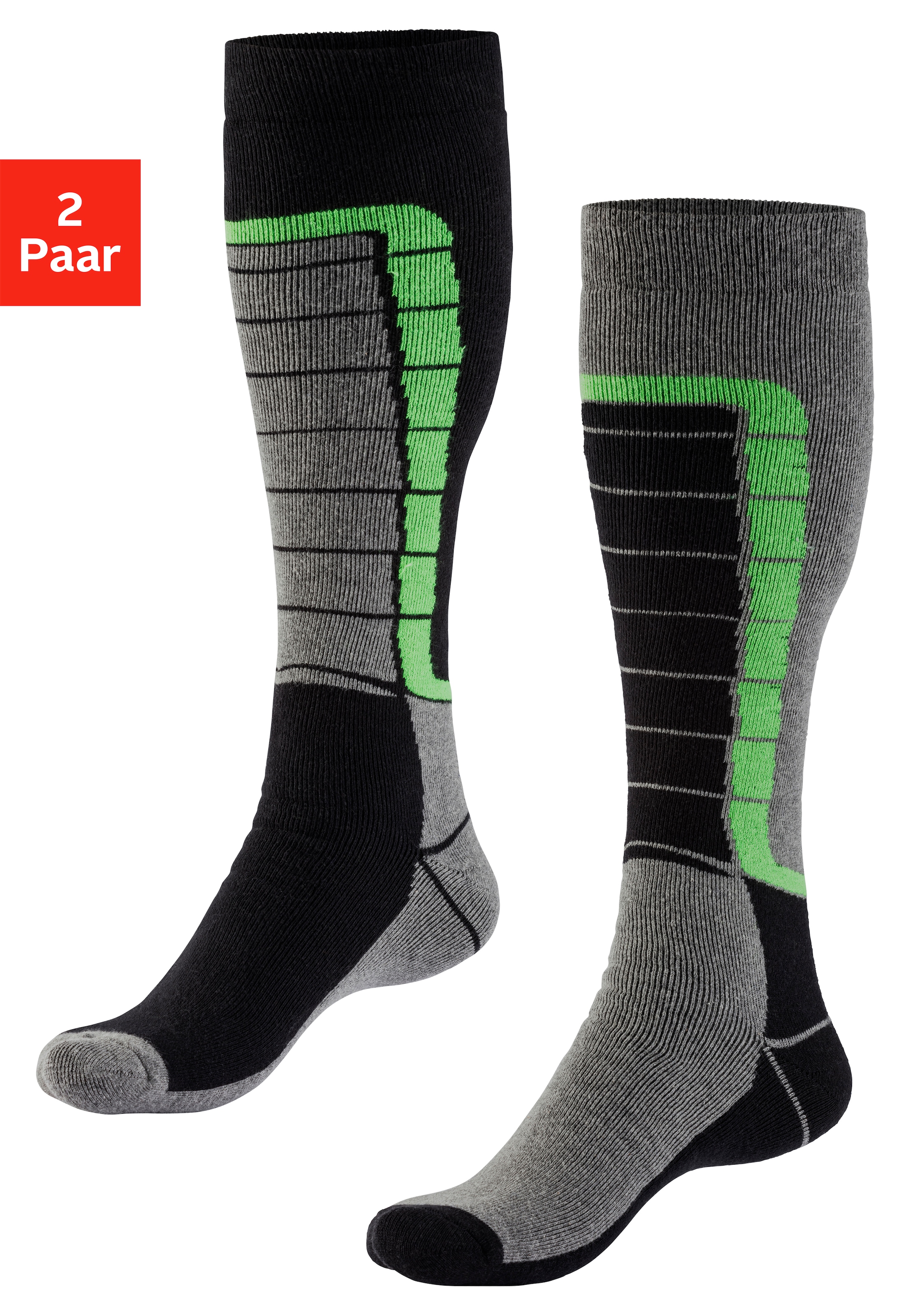 H.I.S Skistrümpfe Packung, 2 Stk. tlg. mit weichem Vollfrottee