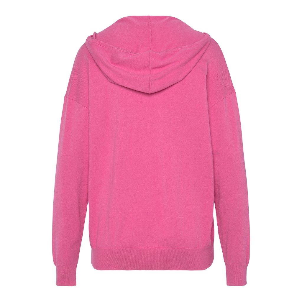 LASCANA Strickpullover, Kapuzensweatshirt aus weicher Viskosemischung, Loungewear