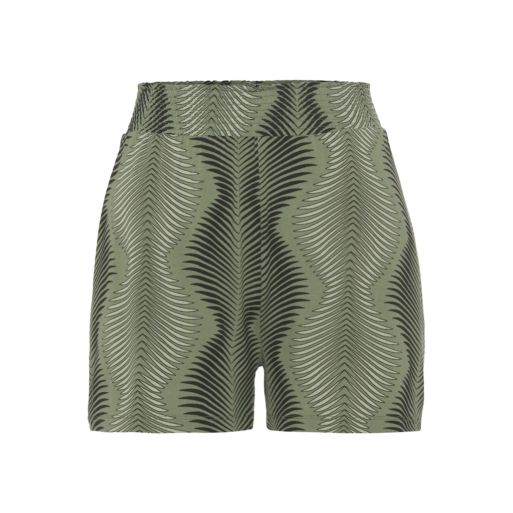 LASCANA Pyjamashorts, mit modisch hoher Taille