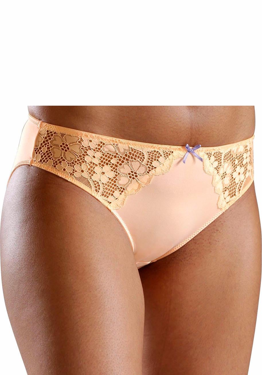 petite fleur Slip Packung, 3 Stück,  mit leicht transparenter Jacquardspitze an den Seiten