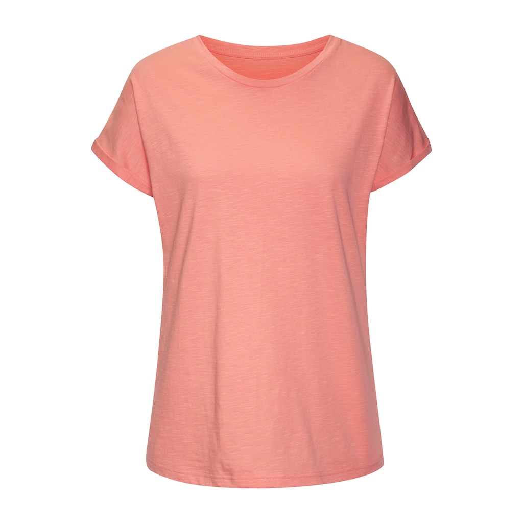 Vivance T-Shirt »mit modischem Frontprint«, (2er-Pack), aus weicher Baumwoll-Qualität