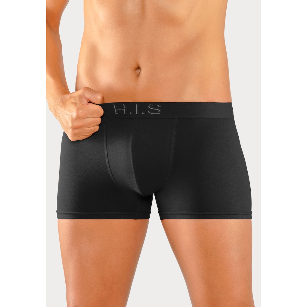 H.I.S Boxer »Boxershorts für Herren«, (Packung, 5 St.), Logo Webbund mit 3D Effekt