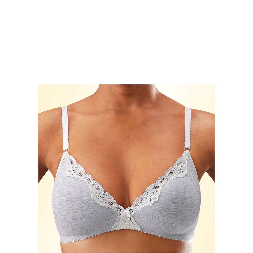 petite fleur Bralette-BH, ohne Bügel aus Baumwolle mit Spitze