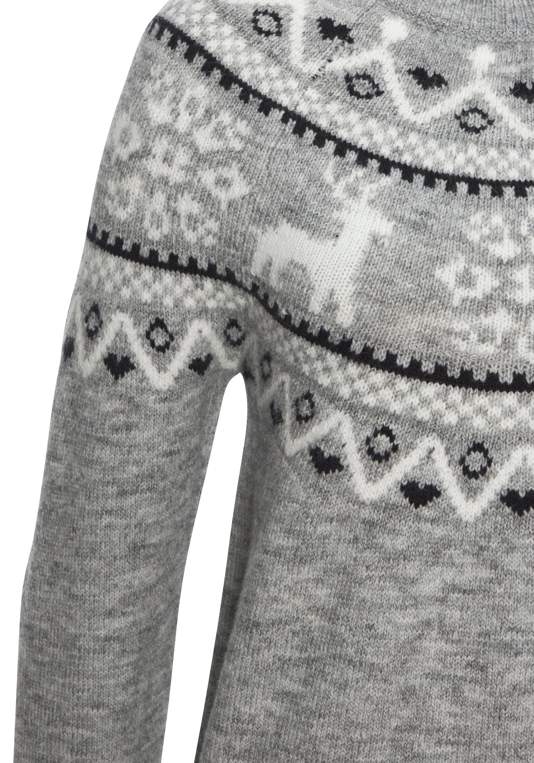 LASCANA Pull norvégien aus weichem Strick, Weihnachtspullover, Strickpullover mit Wintermotiv