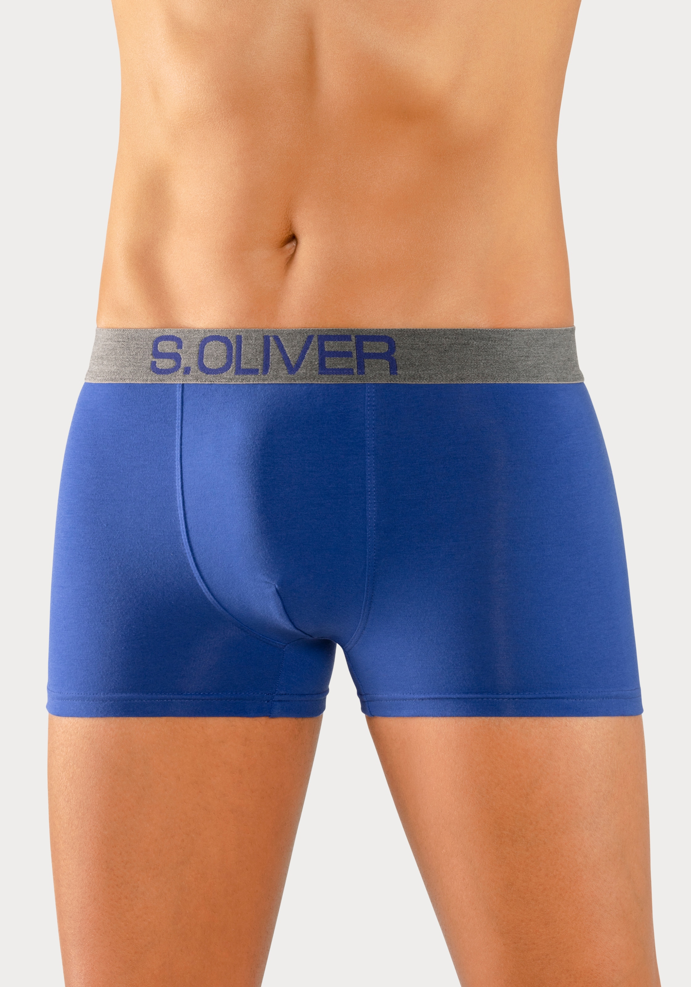 s.Oliver Boxer »Boxershorts für Herren«, (Packung, 4 St.), mit kontrastfarbenem Webbund