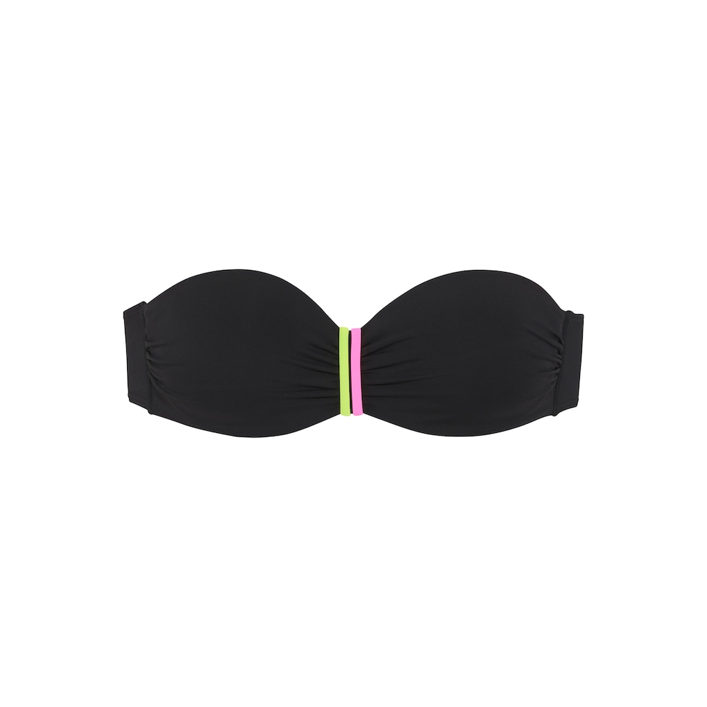 Buffalo Bügel-Bandeau-Bikini-Top »Pop«, Mit kontrastfarbigen Trägern