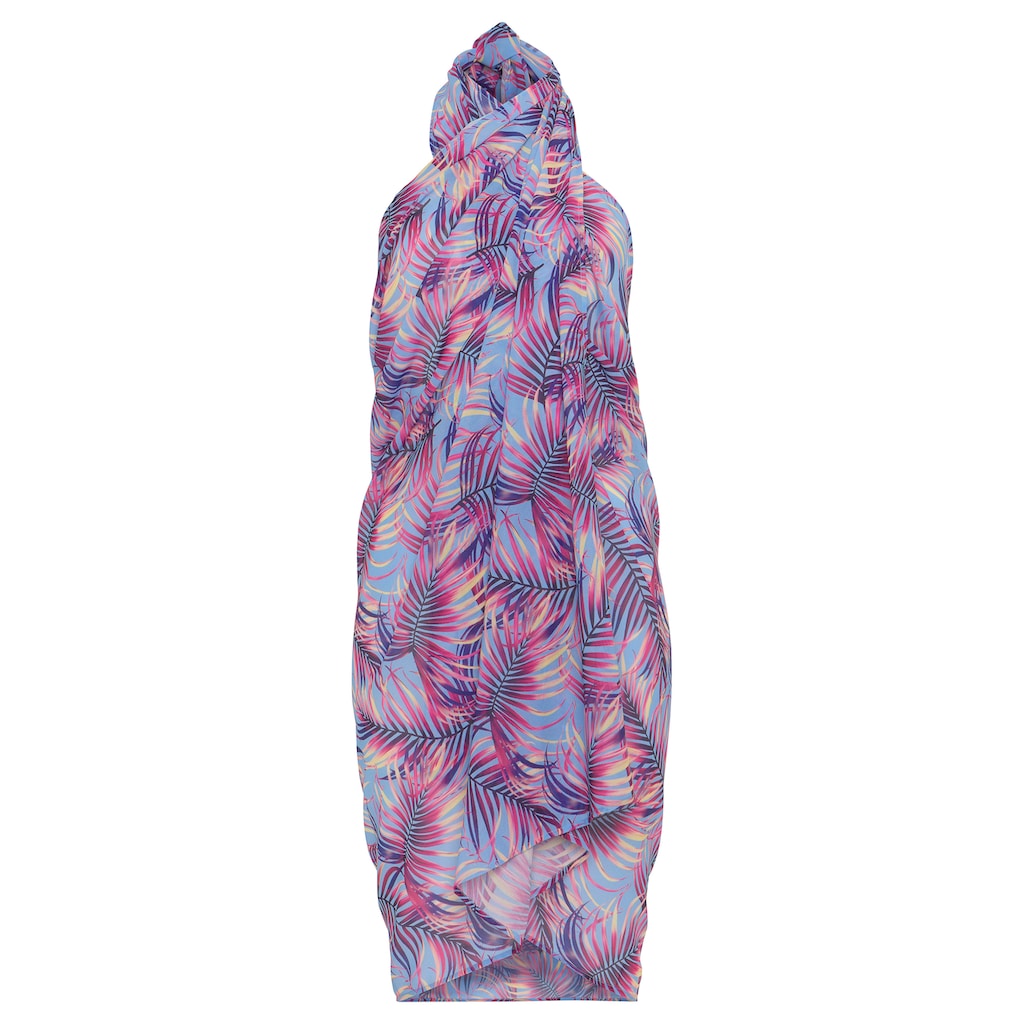 LASCANA Strandrock, mit Palmendruck, Cover-Up, Strandmode