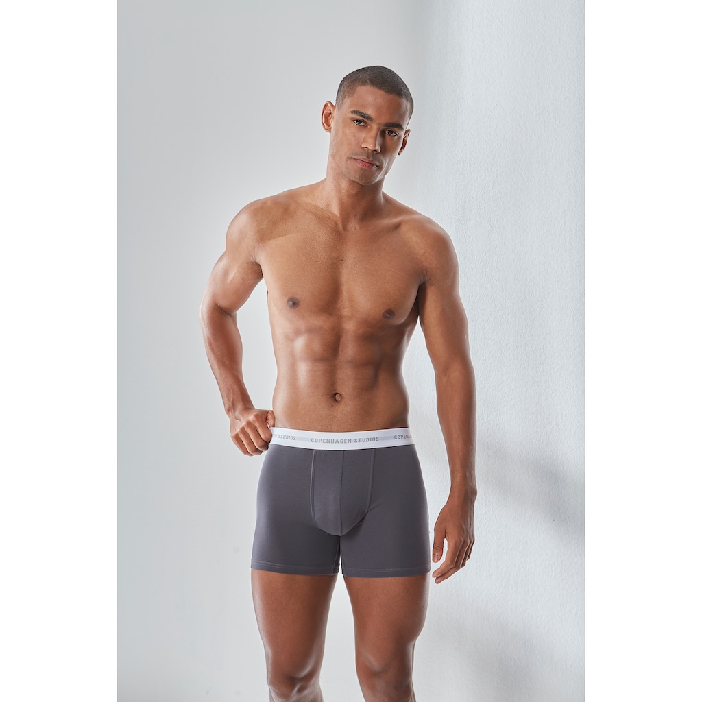 Copenhagen Studios Boxer »Boxershorts für Herren«, (Packung, 3 St., 3er-Pack), mit längerem Bein und Logobund
