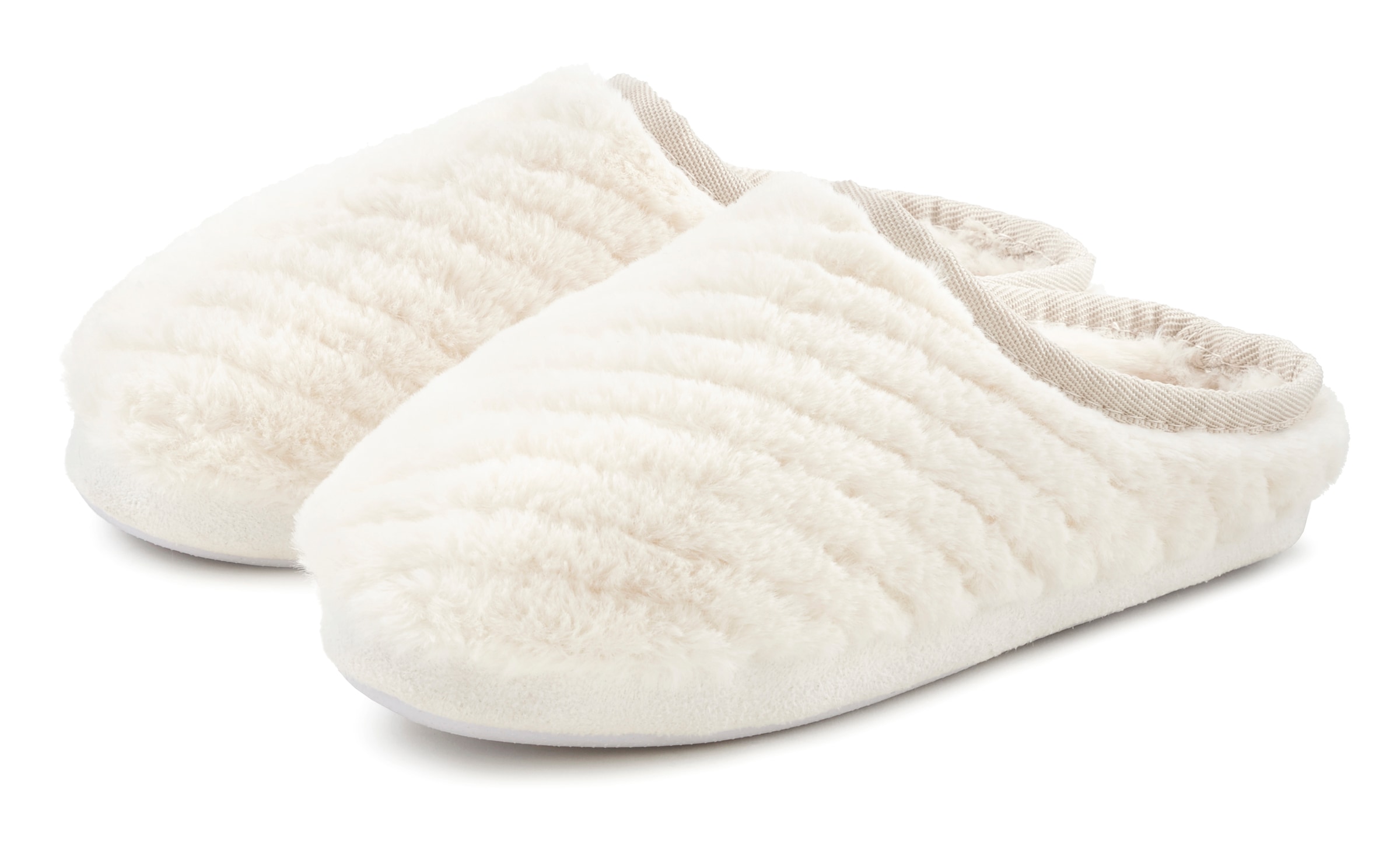 Vivance Hausschuh »Pantolette, Pantoffel, Clog,« aus weichem Textil VEGAN