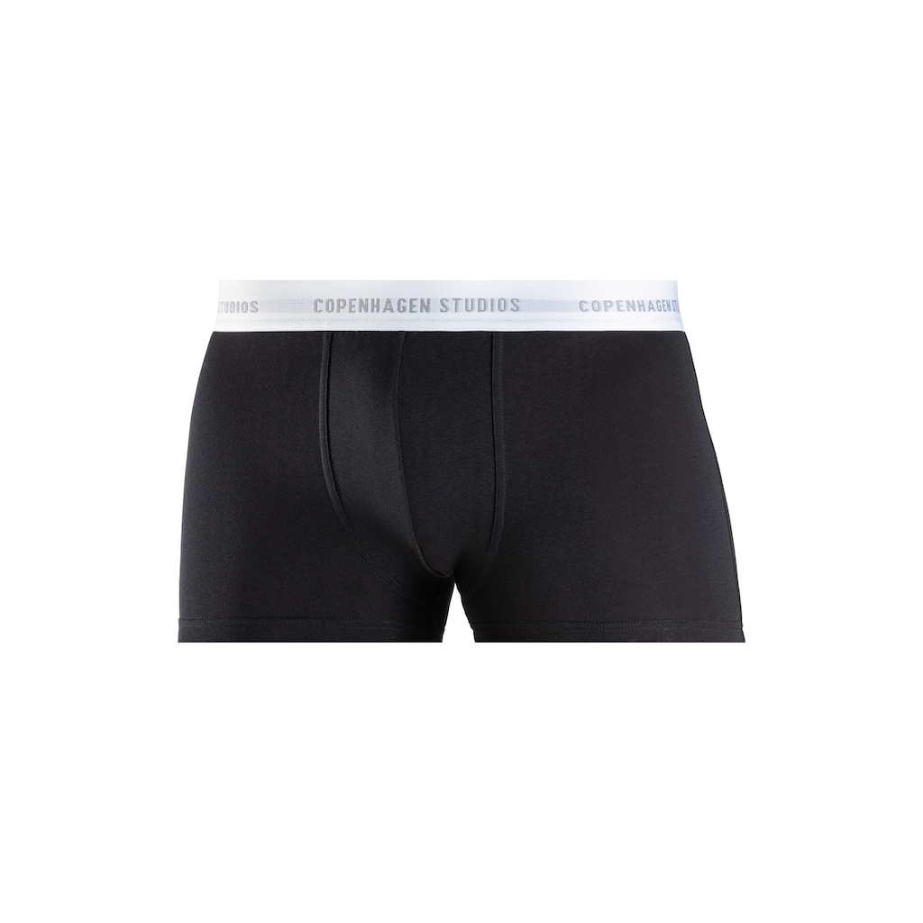 Copenhagen Studios Boxer »Boxershorts für Herren«, (Packung, 3 St., 3er Pack), mit weissem Logo-Bund