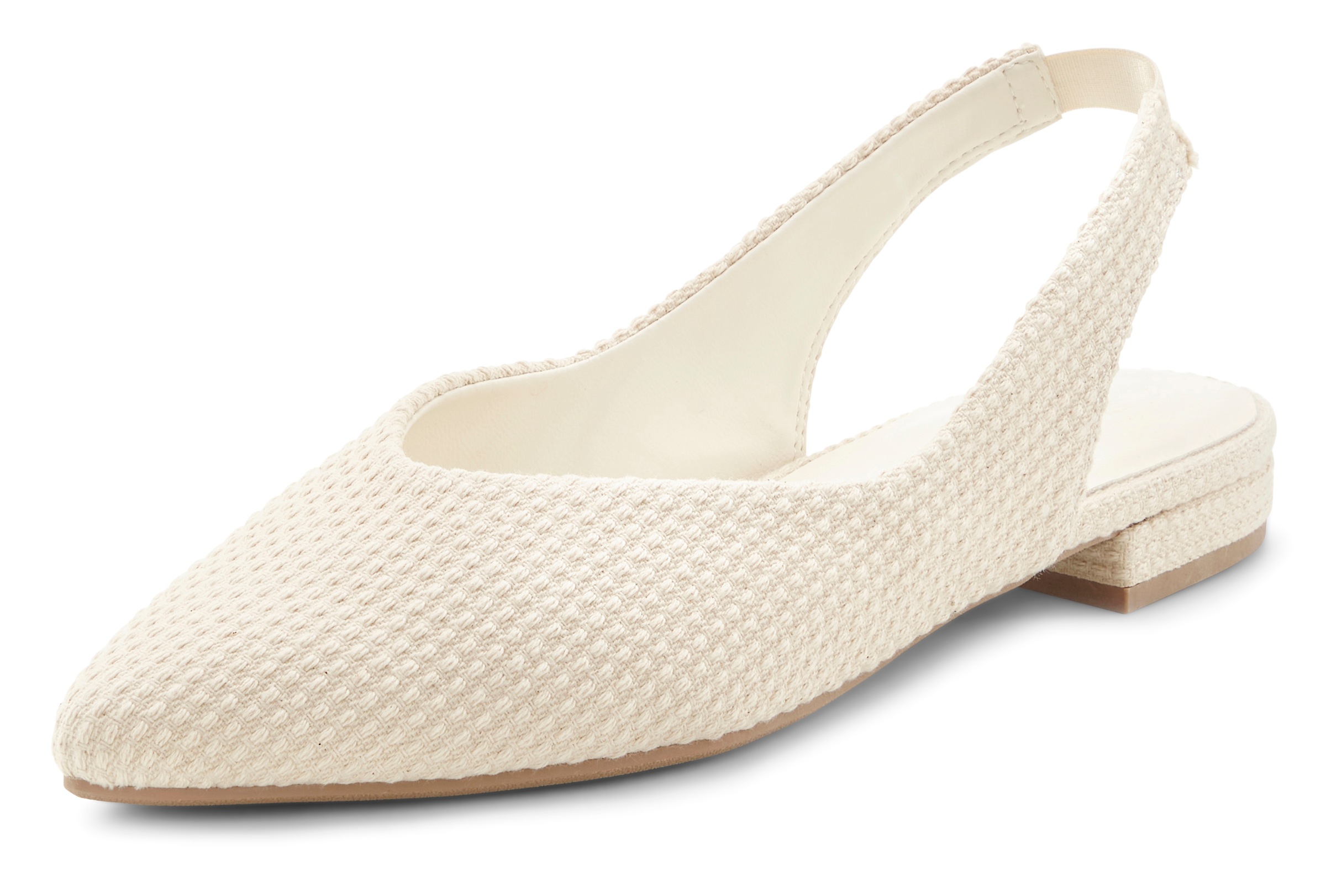 LASCANA Ballerina »Sling-Ballerina, Sandale,«  mit elastischem Riemchen aus Textil VEGAN
