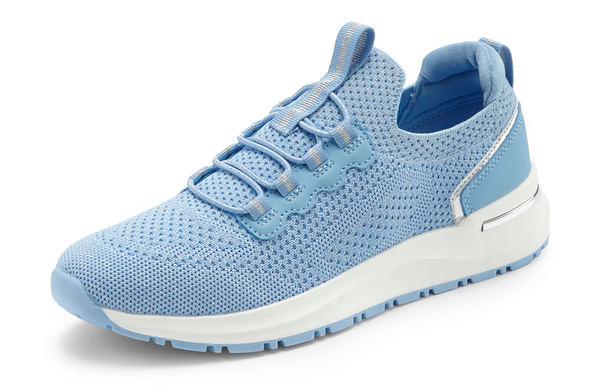 Vivance Sneakers »Freizeitschuh, Halbschuh,«  aus Textil zum Reinschlüpfen mit elastischen Schnürbändern VEGAN