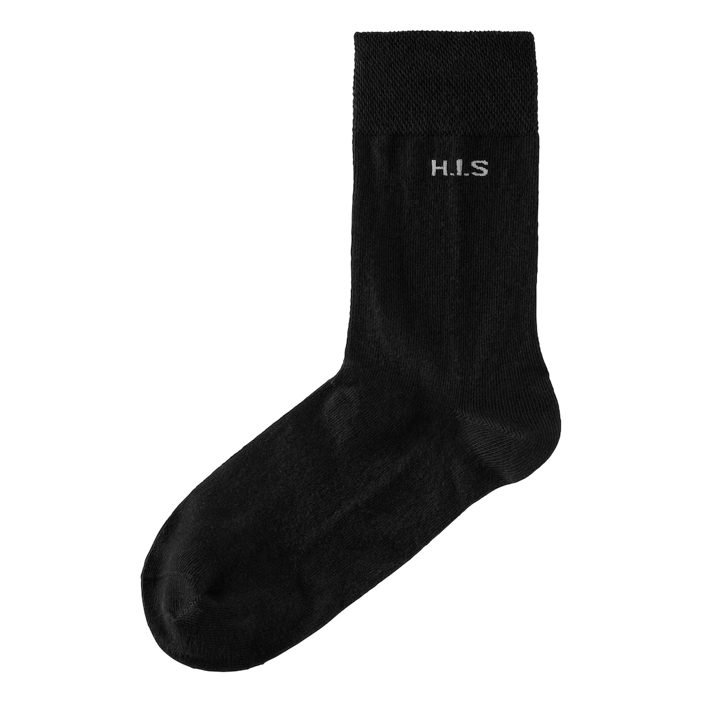 H.I.S Socken, (Packung, 4 Paar), mit druckfreiem Bündchen