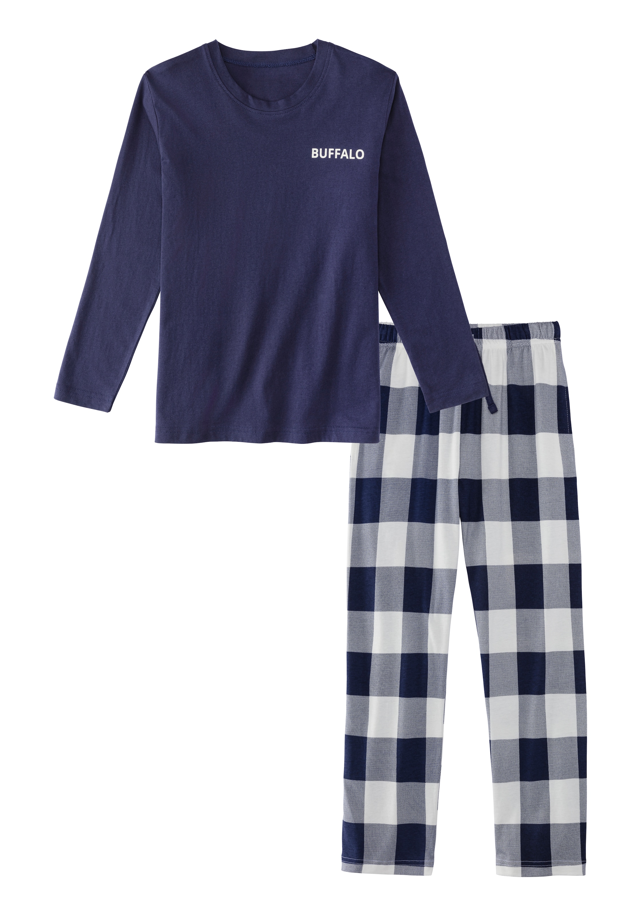 Buffalo Pyjama Packung, 1 Stück, 2 tlg. Schlafanzug im coolen Karolook
