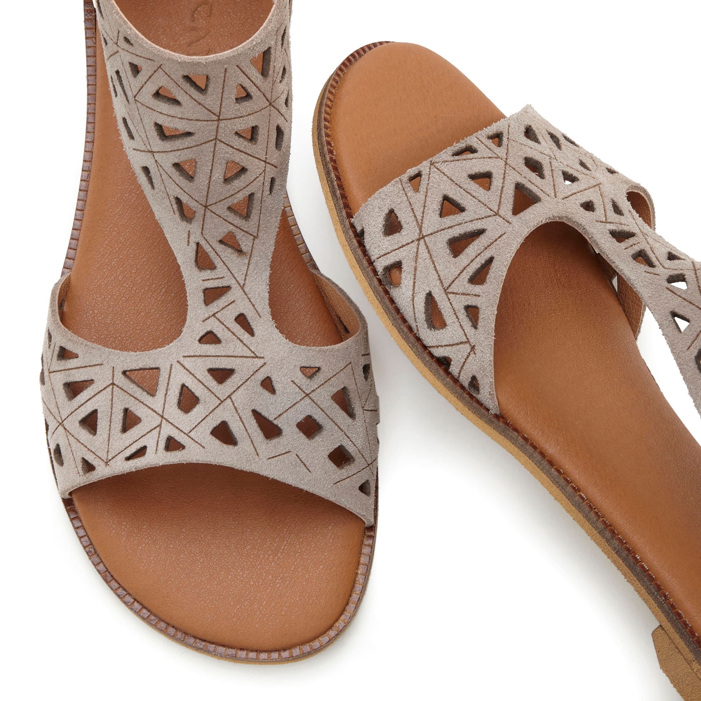 LASCANA Sandale »Sommerschuh«, Sandalette, Sommerschuh aus hochwertigem Leder mit Cut-Outs