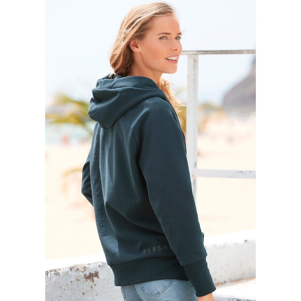 Elbsand Kapuzensweatshirt »Svana«, mit Logoprint, bequemer Hoodie, seitliche Schlitze
