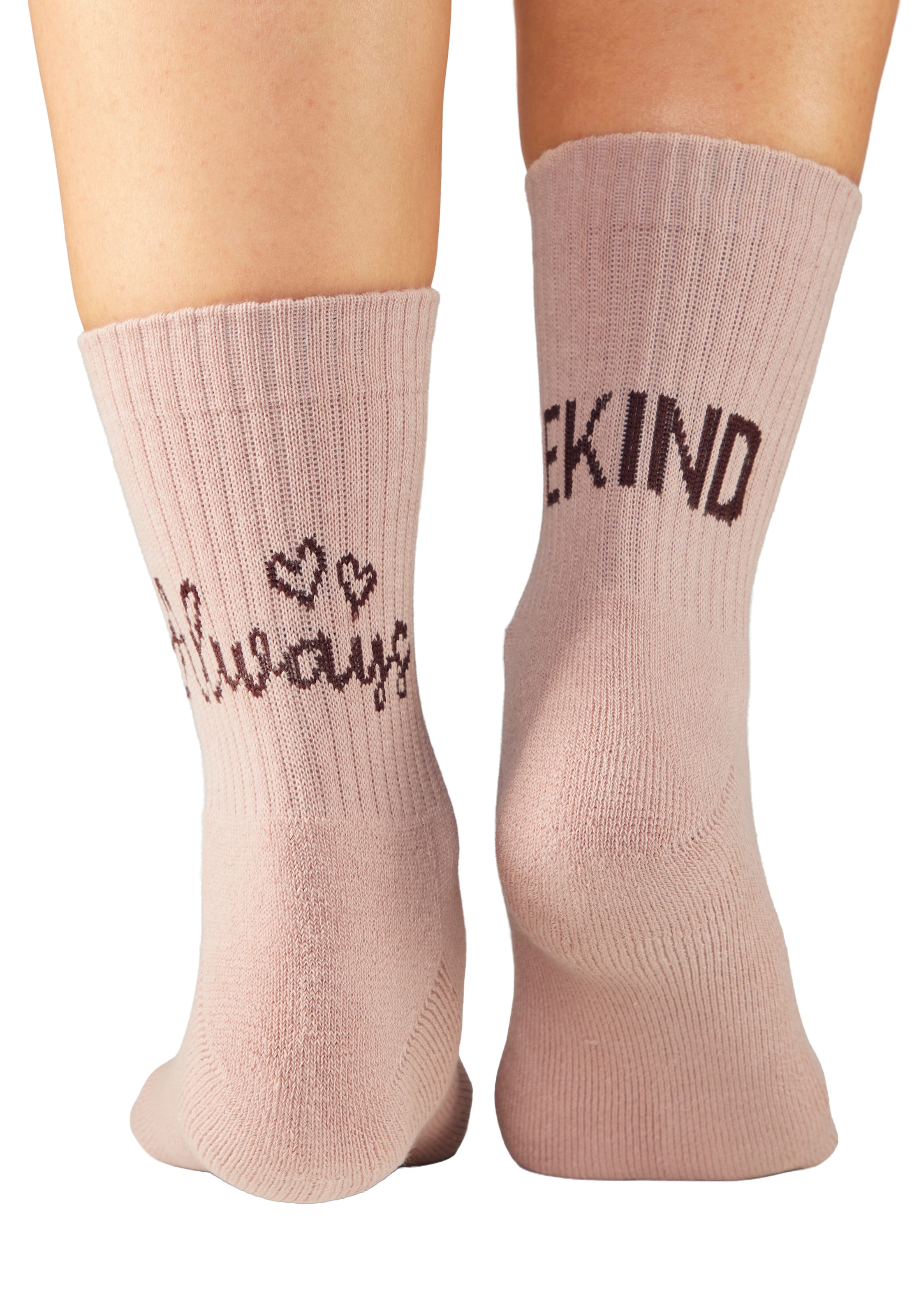 H.I.S Chaussettes de tennis »Damen Sportsocken daily socks« Paquet, 7 Couple tlg. avec du molleton bouclé au pied et des inscriptions attrayantes