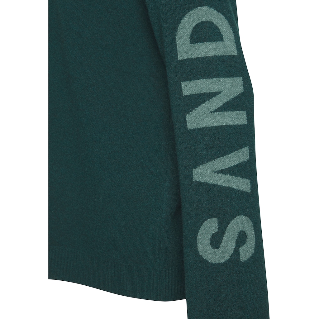 Elbsand Rollkragenpullover, aus hochwertigem Strick mit eingestricktem Logo, Loungewear