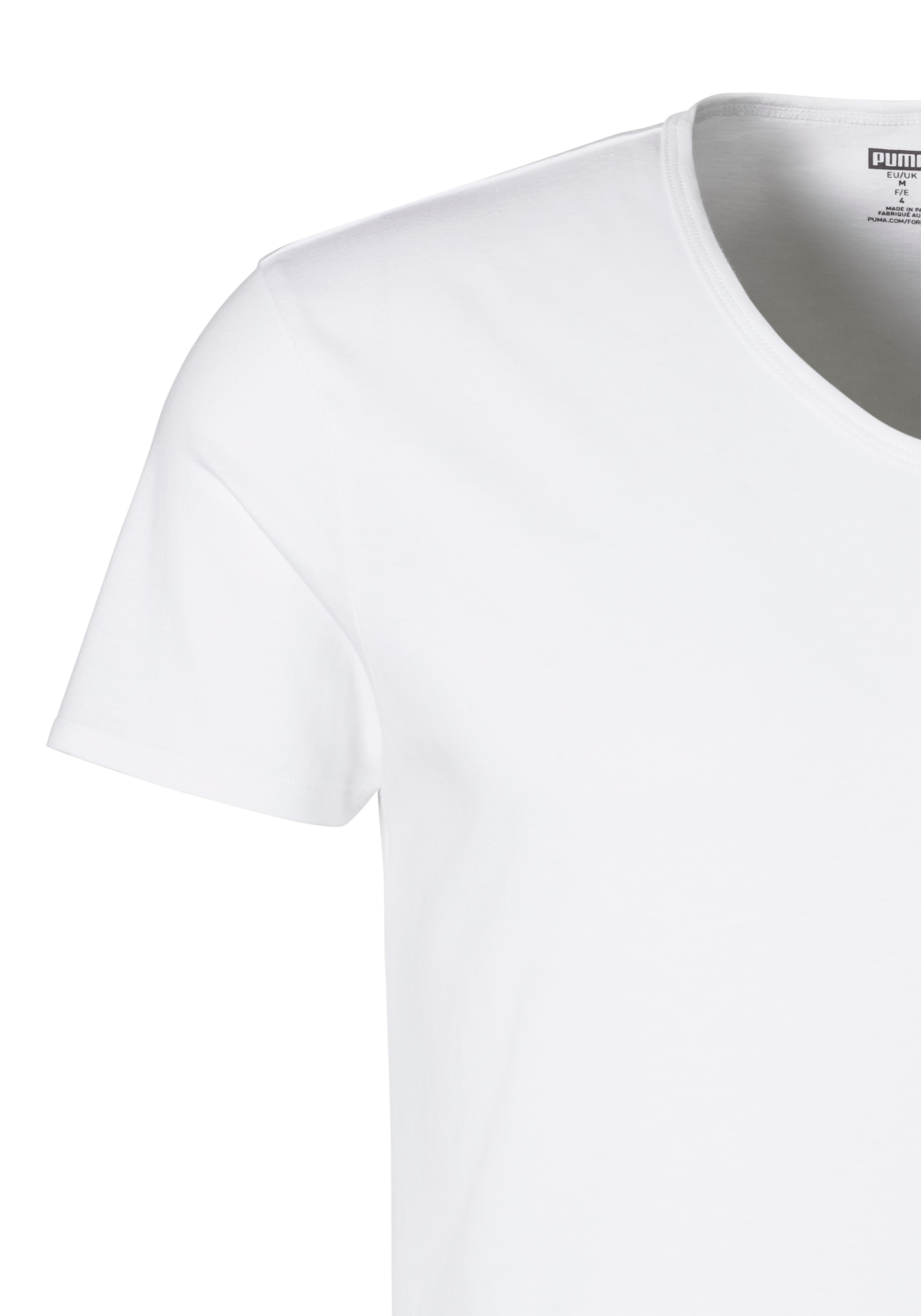 PUMA T-Shirt »PUMA BASIC 2P V-NECK TEE« 2er Pack,  V-Ausschnitt, Kurzarm, elastisch, Baumwolle