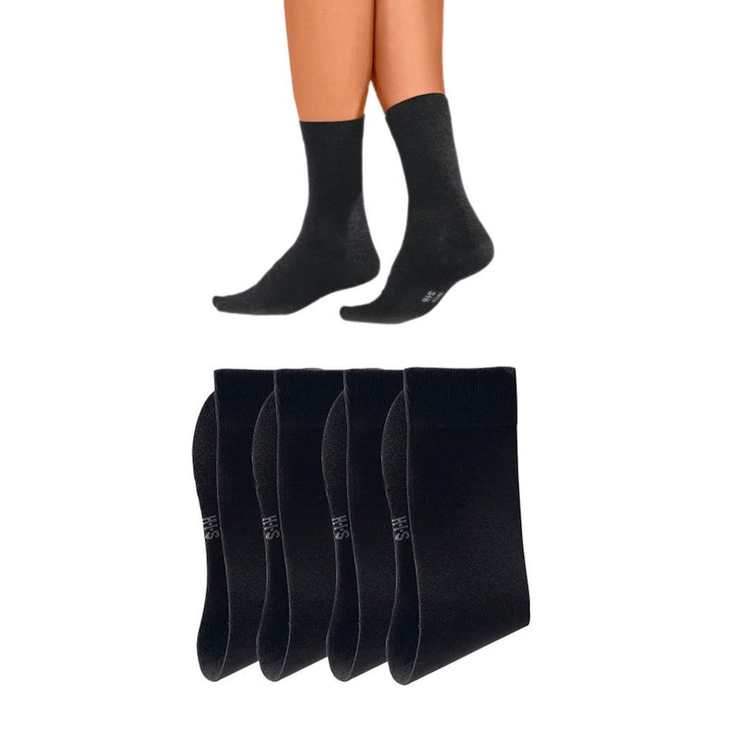 H.I.S Basicsocken, (Packung, 4 Paar), mit hohem Baumwollanteil