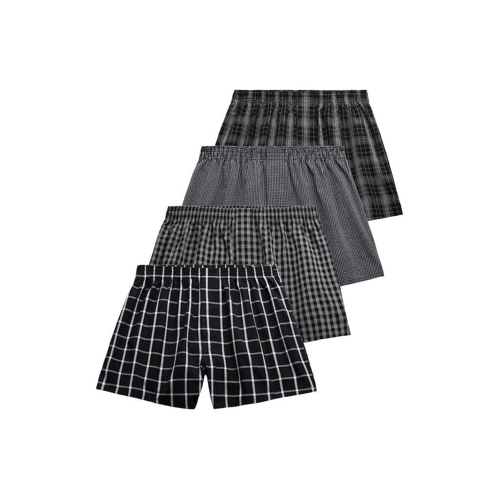 AUTHENTIC LE JOGGER Webboxer, (Packung, 4 St.), vier unterschiedliche Dessins