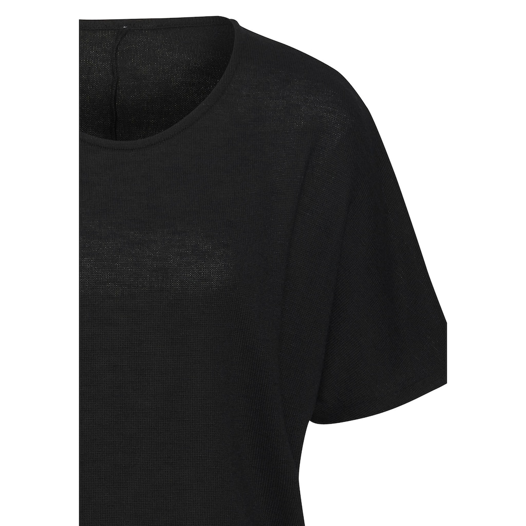 Vivance Kurzarmshirt »mit breitem Bund«, aus weichem Viskose-Feinstrick