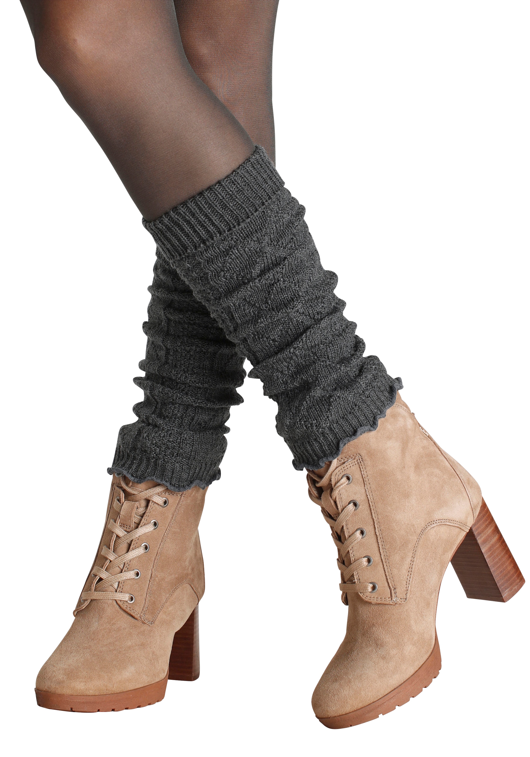 Lavana Stulpensocken, (Packung, 2 Paar), mit Zopfstrickmuster