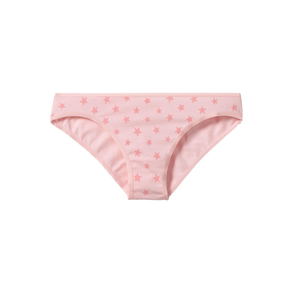 petite fleur Bikinislip, (Packung, 8 St.), mit Sternen-Print und unifarben