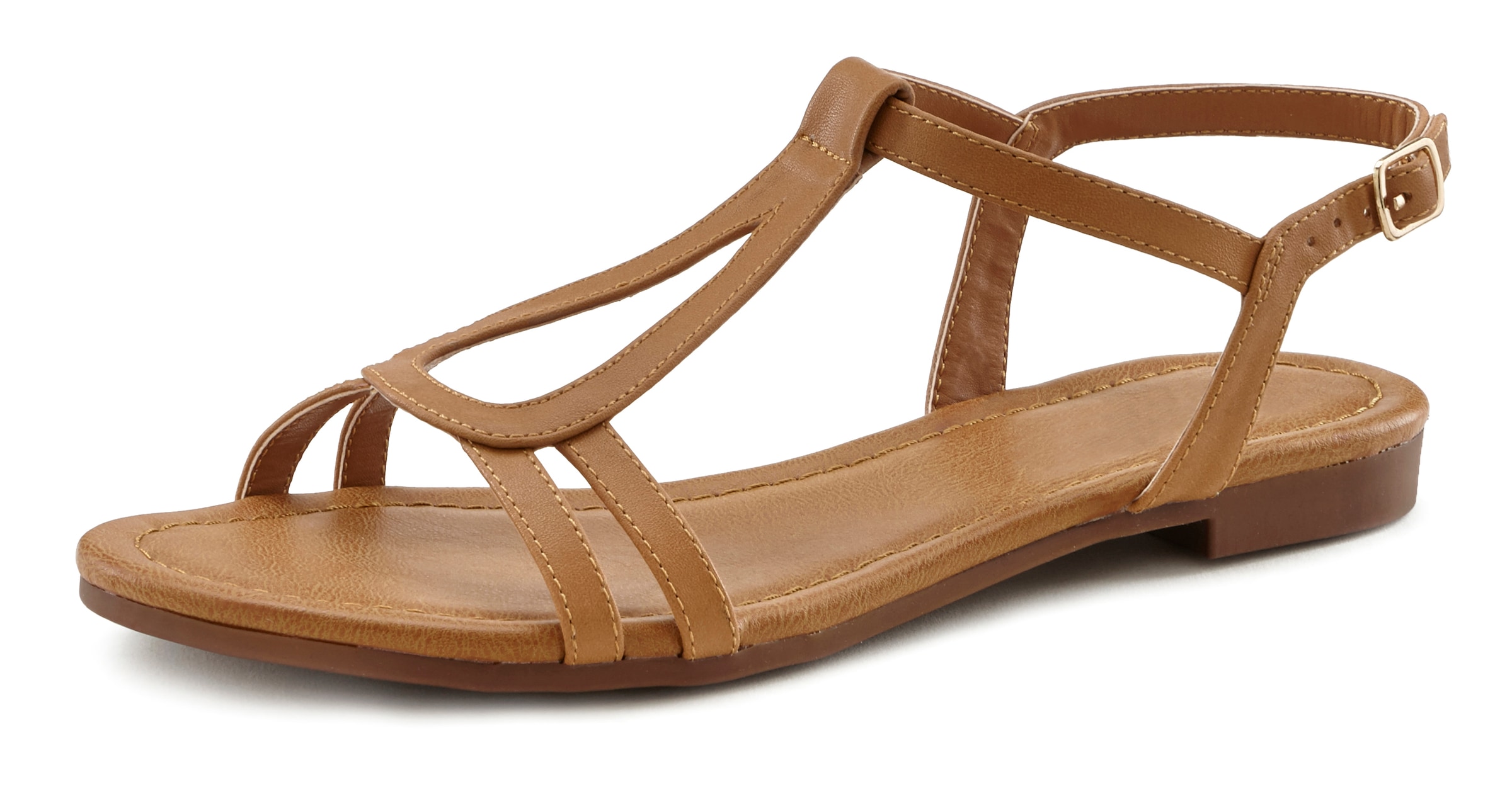 Vivance Sandale, Sandalette, Sommerschuh mit raffinierten Riemchen VEGAN