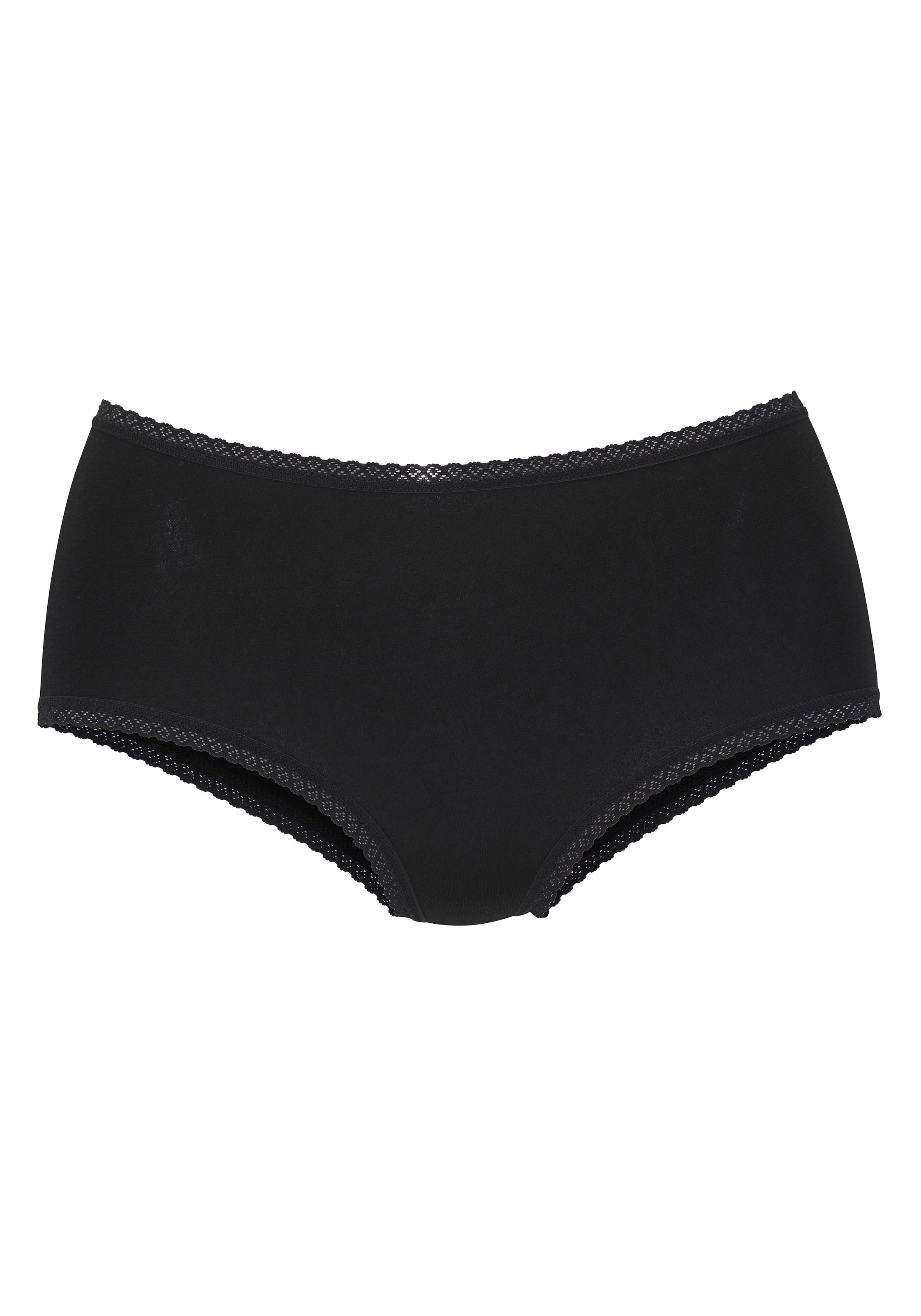 Vivance Culotte haute 7er-Pack,  aus weicher Baumwollqualität mit feiner Spitzeneinfassung